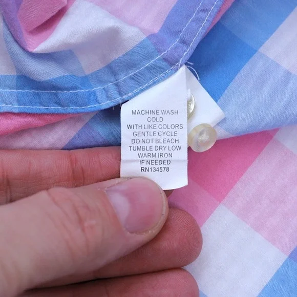 Vineyard Vines M Classic‎ Fit Murray Shirt Plaid Pink Blue Button Down - Picture 11 of 12